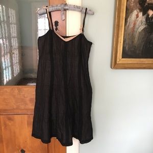 Anthropologie Black and Pink strappy Dress